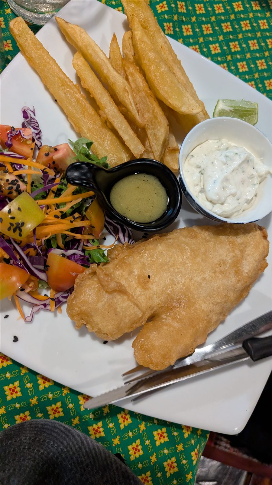 Fish & Chips im Restaurant Ying